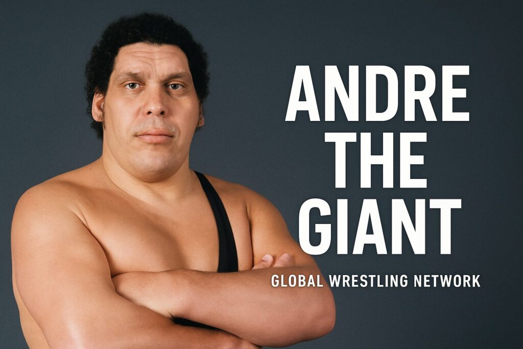Large male wrestler with crossed arms