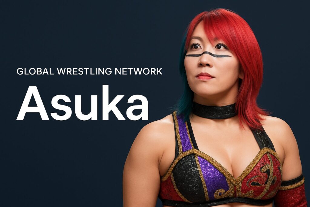 Wrestler with red hair and face paint.