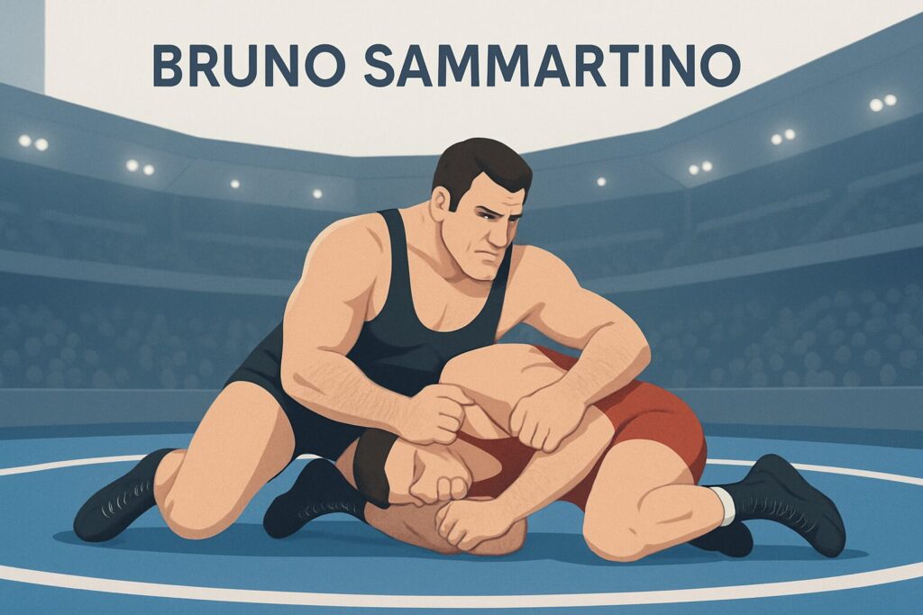 Bruno Sammartino pinning opponent on mat