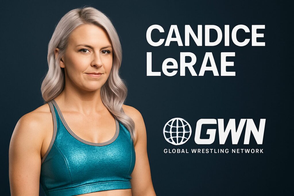 Female wrestler portrait with CANDICE LeRAE