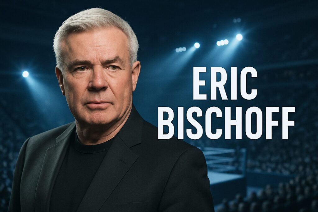 Silver-haired man in suit at arena