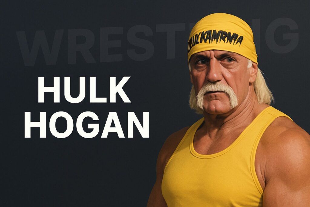 Older muscular man with handlebar mustache