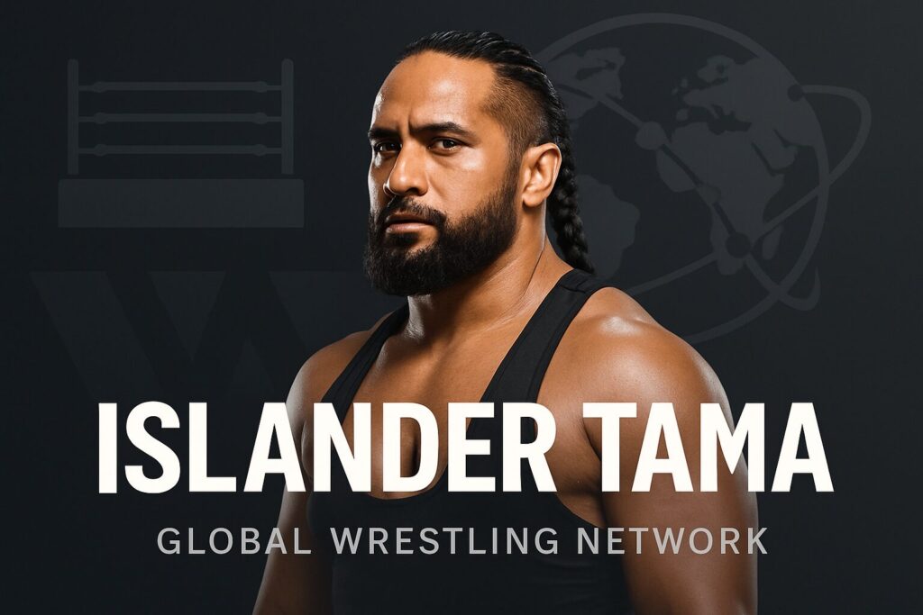 Bearded man in tank top, Islander Tama
