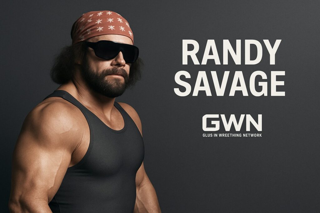 Bearded muscular man in bandana and sunglasses.