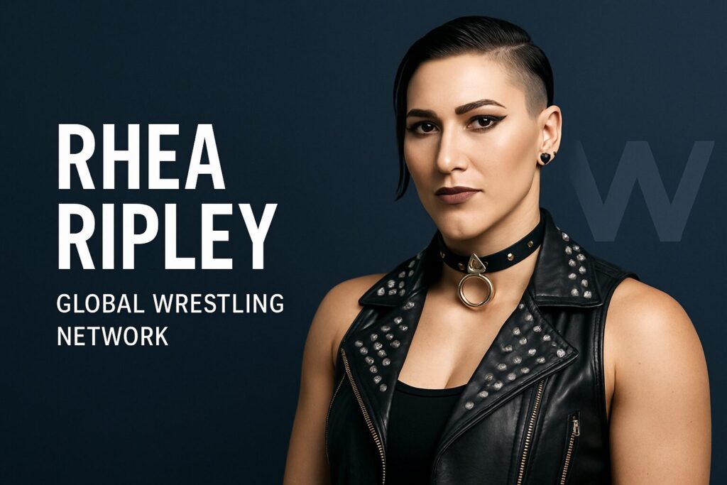 Woman with undercut, choker, studded leather vest
